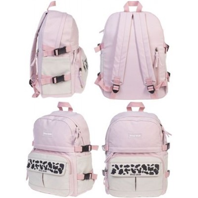 Рюкзак школьный "МимиМилк" розовый 41,5х30х17,5 см 1 отделение 5 карманов и 1 потайной на спинке (084626) 17301 Хатбер