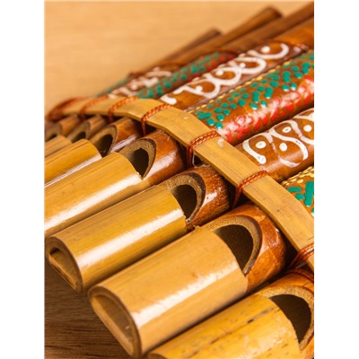 Сувенирный музыкальный инструмент «Флейта Пана», 11×20×3 см, бамбук
