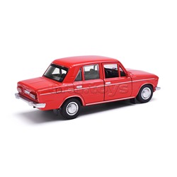 Машина металл ВАЗ-2106 13 см, двери, багаж, красный, в коробке