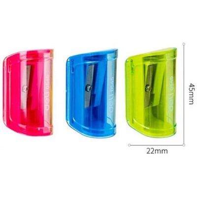 Точилка пластиковая с контейнером E0545 (412062) 1 отверстие пластик ассорти Deli