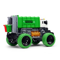 Машина "Мусоровоз Мега Сити" 1:16 (свет, звук) в коробке (зеленый)