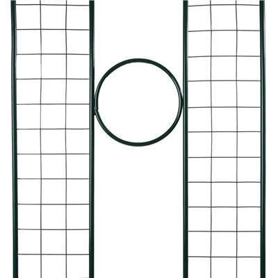 Шпалера, 200×50×1 см, металл, зелёная, «3 кольца»