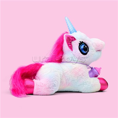 Лошадка "Сказочный единорог" (поет, пьет молоко, издает звуки) в коробке