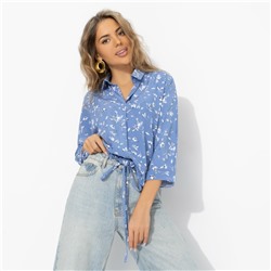 Блуза , освежающая образ, Твой личный тренд (небесная)