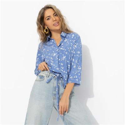 Блуза , освежающая образ, Твой личный тренд (небесная)