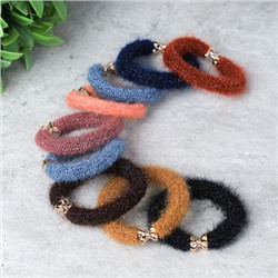 Резинка для волос пушистая Бантик 5 см / YAL-2 /уп 100/