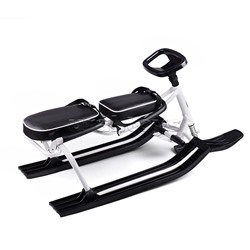 Игрушка Снегокат детский 503 "TWINS BABY" для двоих с двумя складными спинками (Белый)