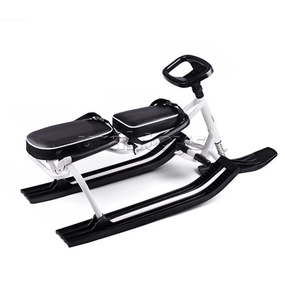 Игрушка Снегокат детский 503 "TWINS BABY" для двоих с двумя складными спинками (Белый)