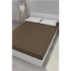 Простыня на резинке горький шоколад 180х200 бязь 120гр/м Текстильная коллекция НАТАЛИ, 1182893