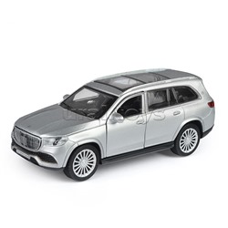 Машина металл Mercedes-Benz, Gls Maybach 12 см, (дв, баг, иридий,) инерц., в коробке