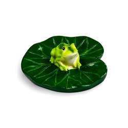 Садовая фигура из полистоуна «Лягушка», 10×11×6 см, плавающая
