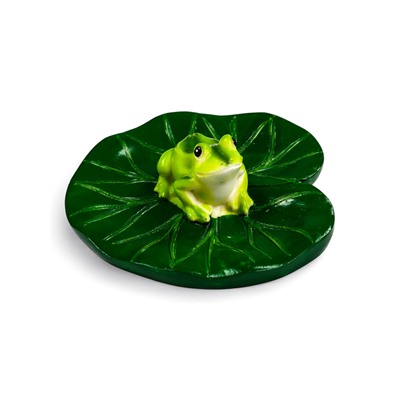 Садовая фигура из полистоуна «Лягушка», 10×11×6 см, плавающая