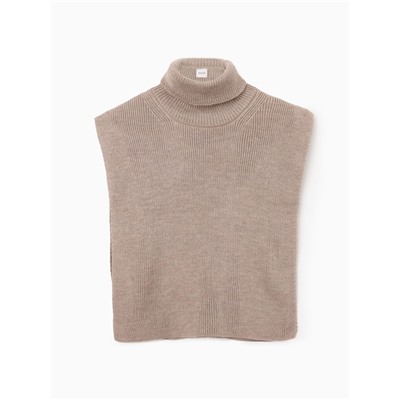 Джемпер - пончо женский MINAKU: Casual collection, бежевый, размер 48