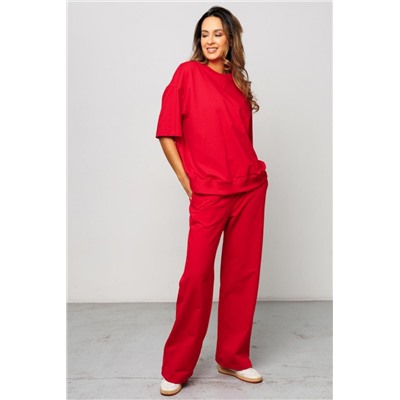 Костюм брючный с футболкой 403RED (Красный)