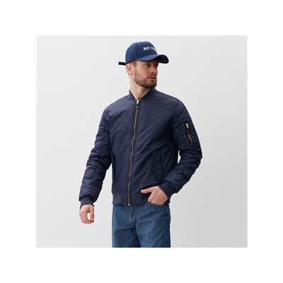 Бомбер мужской на молнии MIST, размер 52, синий