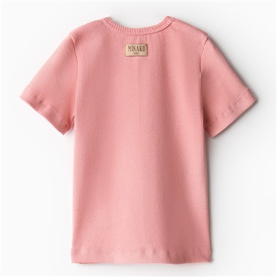 Комплект детский: футболка и шорты MINAKU, рост 62-68 см, пыльно-розовый