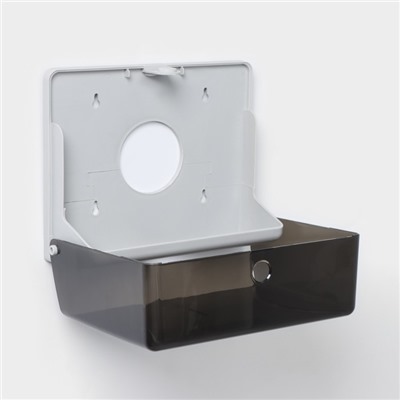 Диспенсер бумажных полотенец в листах, пластиковый, 27×20×10 см, серый