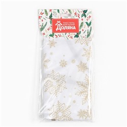 Фартук Доляна Снежинки золотые 70×80 см, 100% п/э