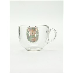 Кружка стеклянная новогодняя «Оленёнок», 500 мл