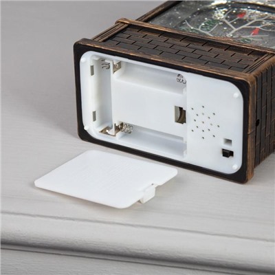 Светодиодная фигура «Олени в лесу» 14×24×8 см, пластик, батарейки ААх3 (не в комплекте), USB, свечение тёплое белое