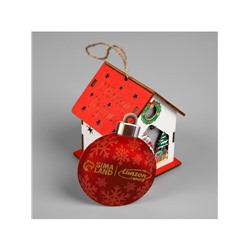 Подвеска световая «Дом Деда Мороза», 7×6×8 см, 1 LED, от батареек AG10×3, свечение тёплое белое