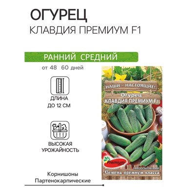 Семена Огурец «Клавдия Премиум», F1, партенокарпический, 10 шт.