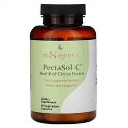 Econugenics, PectaSol-C, модифицированный цитрусовый пектин, 90 вегетарианских капсул