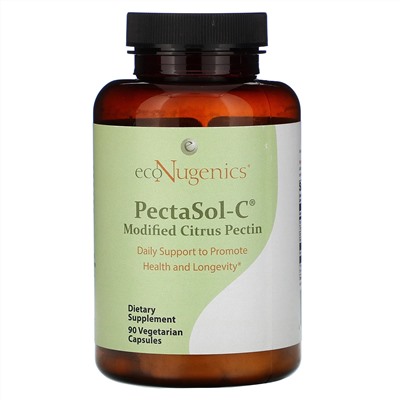 Econugenics, PectaSol-C, модифицированный цитрусовый пектин, 90 вегетарианских капсул