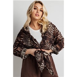 Блузка женская  9609/02/Коричневый,бежевый