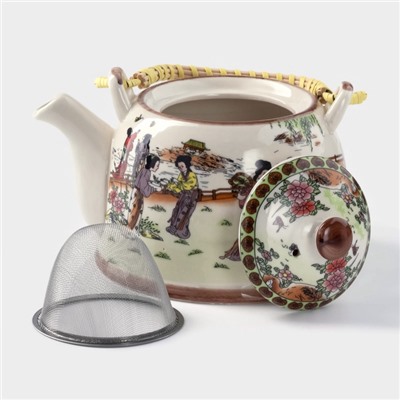 Чайник заварочный «Парк», 900 мл, с металлическим ситом, керамика