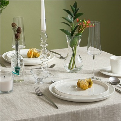 Скатерть «Доляна. Душевная кухня», 146×180 см, 50% хлопок, 50% п/э, рогожка 158 г/м²