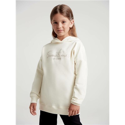 Джемперы CONTE DD 1452 Удлиненненное oversize-худи на флисе с вышивкой