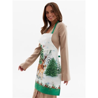 Фартук ««Этель»: Новогодний лес», 65×60 см, 100 % хлопок, саржа, 190 г/м²