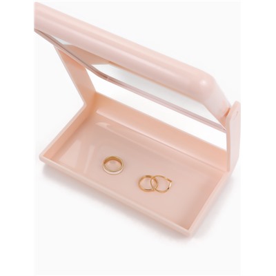 Зеркало с подставкой, двустороннее, 16×21 см, (13.5×17 см), МИКС