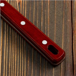 Шумовка для казана Шафран, 46 см, глубокая, узбекская, с деревянной ручкой, металл