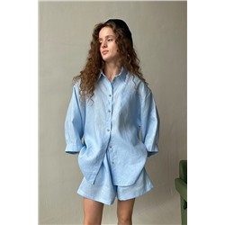 Костюм лён  SET019/17/Нимбовое облако