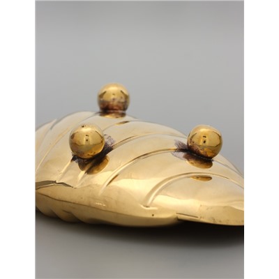 УЦЕНКА Блюдо «Ракушка» латунь 13×9×3.5 см