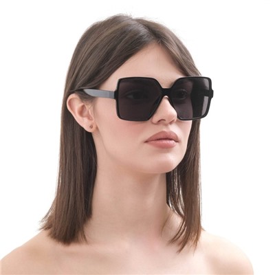 Очки солнцезащитные женские OneSun, uv 400, дужка 13.4 см, ширина 14.9 см, линза 6.1×5.5 см, черные 767