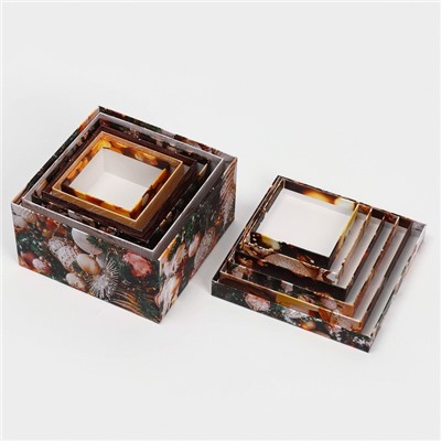 Набор подарочных коробок 6 в 1 «С Новым годом», 10×10×6 - 20×20×11 см