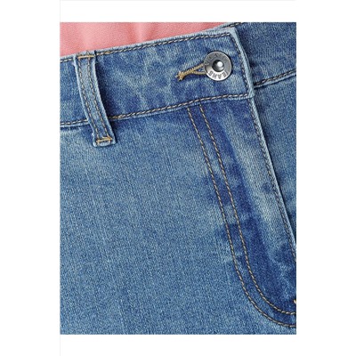 Прямые джинсы трубы со стрелками из эластичного денима VILATTE, 1230657