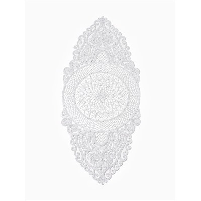 Дорожка на стол Этель ажурная, белая, 40×90 см, 100%п/э