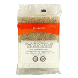 Full Circle, Cleana Colada,  Heavy-Duty Coconut Scrubber Sponges, 2 Packs