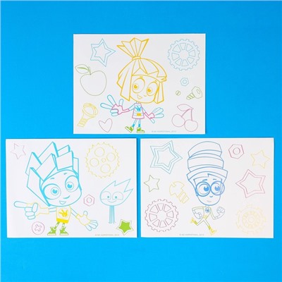 Планшет для рисования 3D «Фиксики», неоновые маркеры, световые эффекты, с карточками