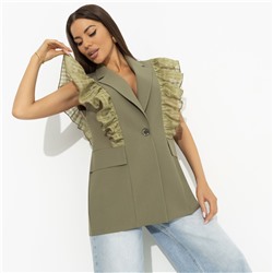 Жилет комбинированный, Это восторг (dark green)