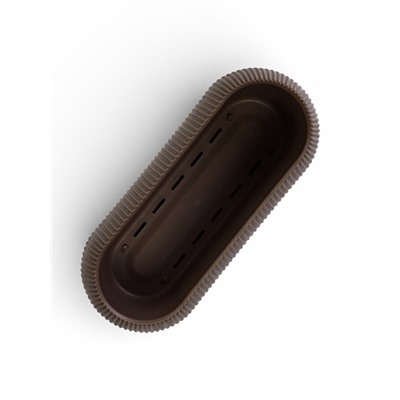 Кашпо для цветов «Пиканто», 1.3 л, 28×11.5×9 см, пластиковое, коричневое