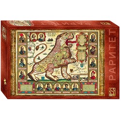 Пазлы 1500 Карта "Лев бельгийский"