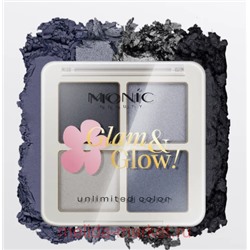 Monic Beauty Тени для век 4 цвета Glam@Glow Day Color тон 03 Denim Mood
