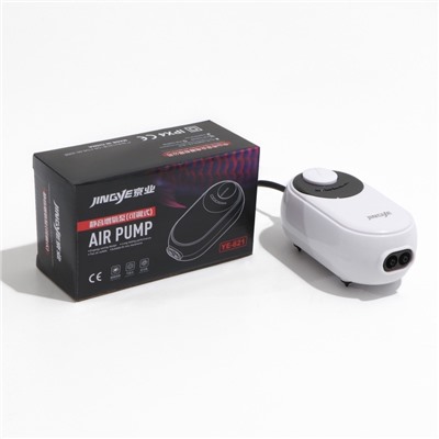 Компрессор воздушный JINGYE YE-621, бесшумный, с регулировкой мощности, 2×3.4 л/мин, 5 Вт