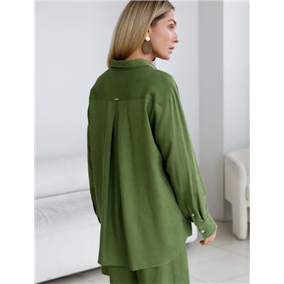 Блузка изо льна с вискозой