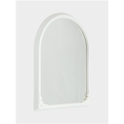 УЦЕНКА Зеркало, 49.5×39 см, полукруглое, белое